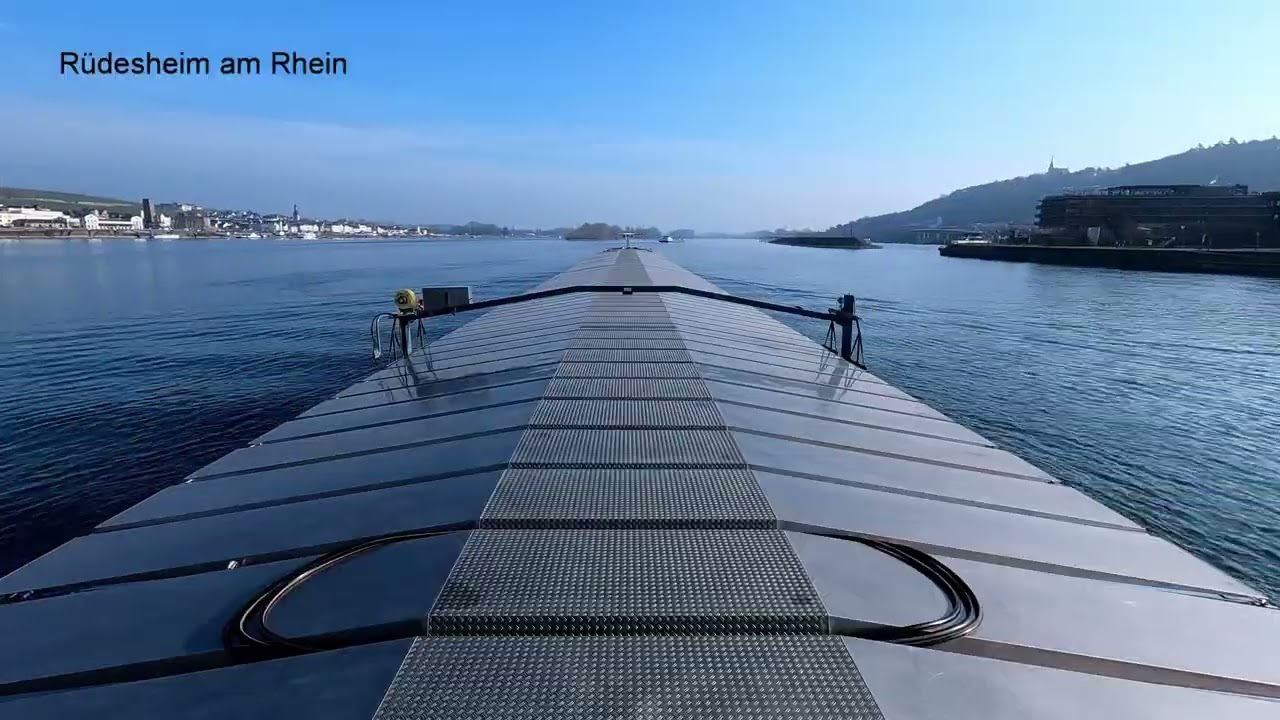 Vaart van Bad Salzig naar Mainz, onze eindbestemming.