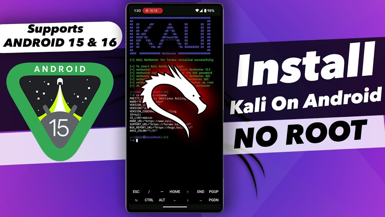 Установка Kali Linux NetHunter с графическим интерфейсом на Android (БЕЗ ROOT) // Kali Linux на A...