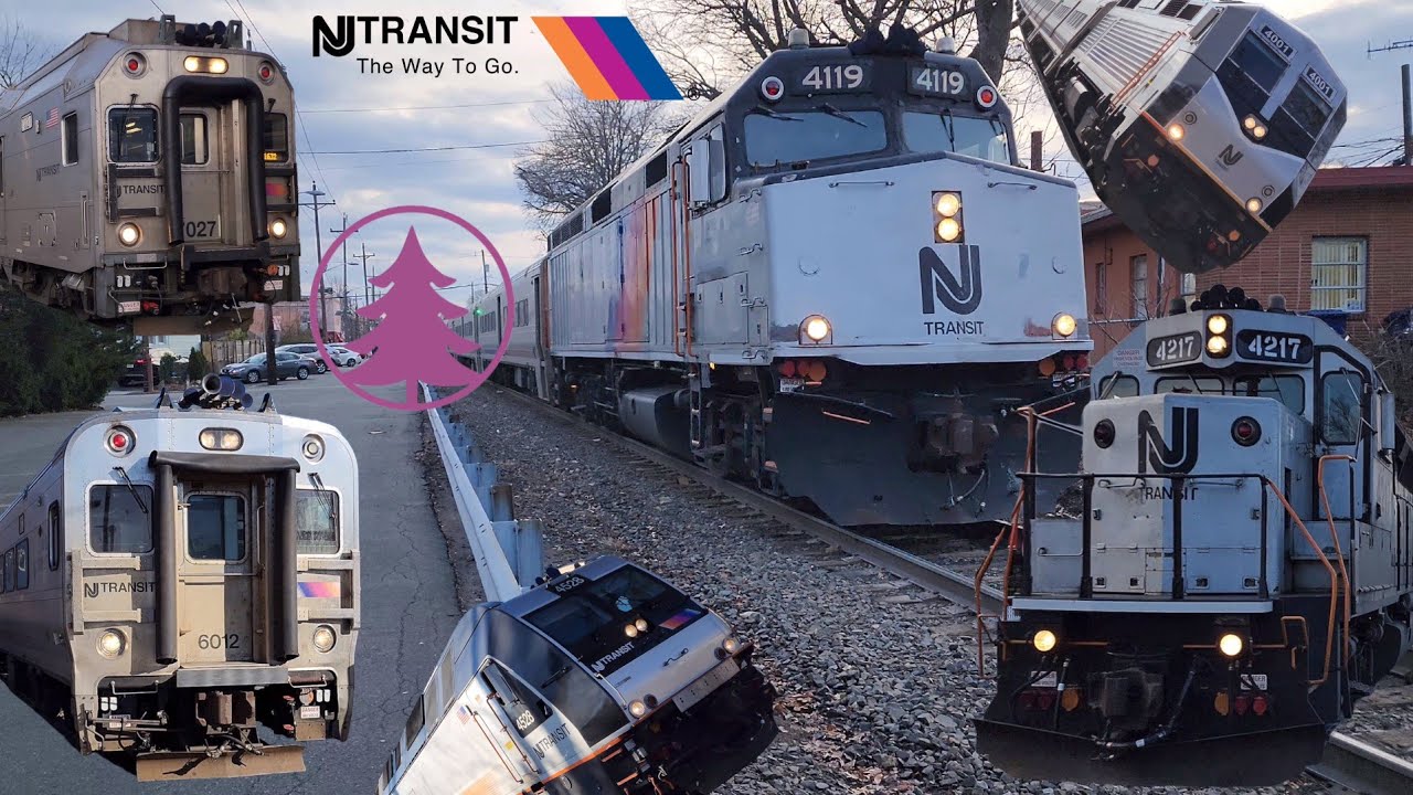 NJT Pascack Valley Line action at Anderson Street FT: 6012 with its K5LLA, 4119 & More! Tons of Horn