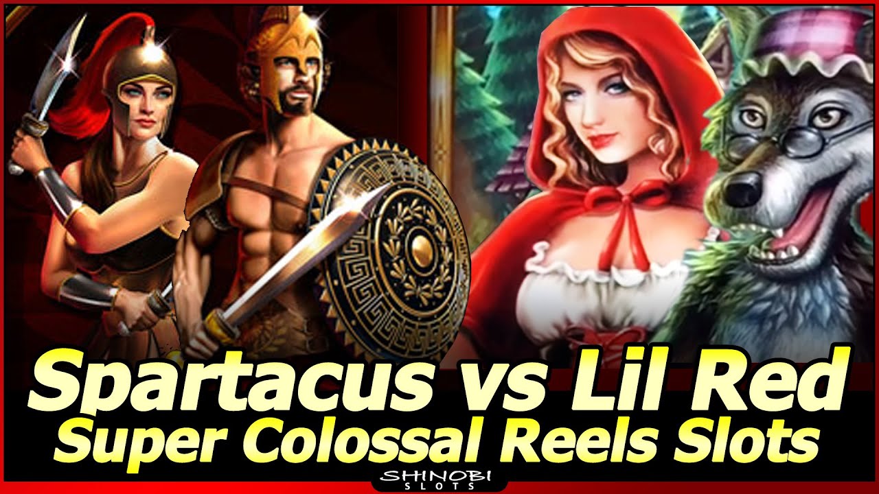 Spartacus vs Lil Red Super Colossal Reel Slot Machines - First Attempt with Live Play and Bonuses