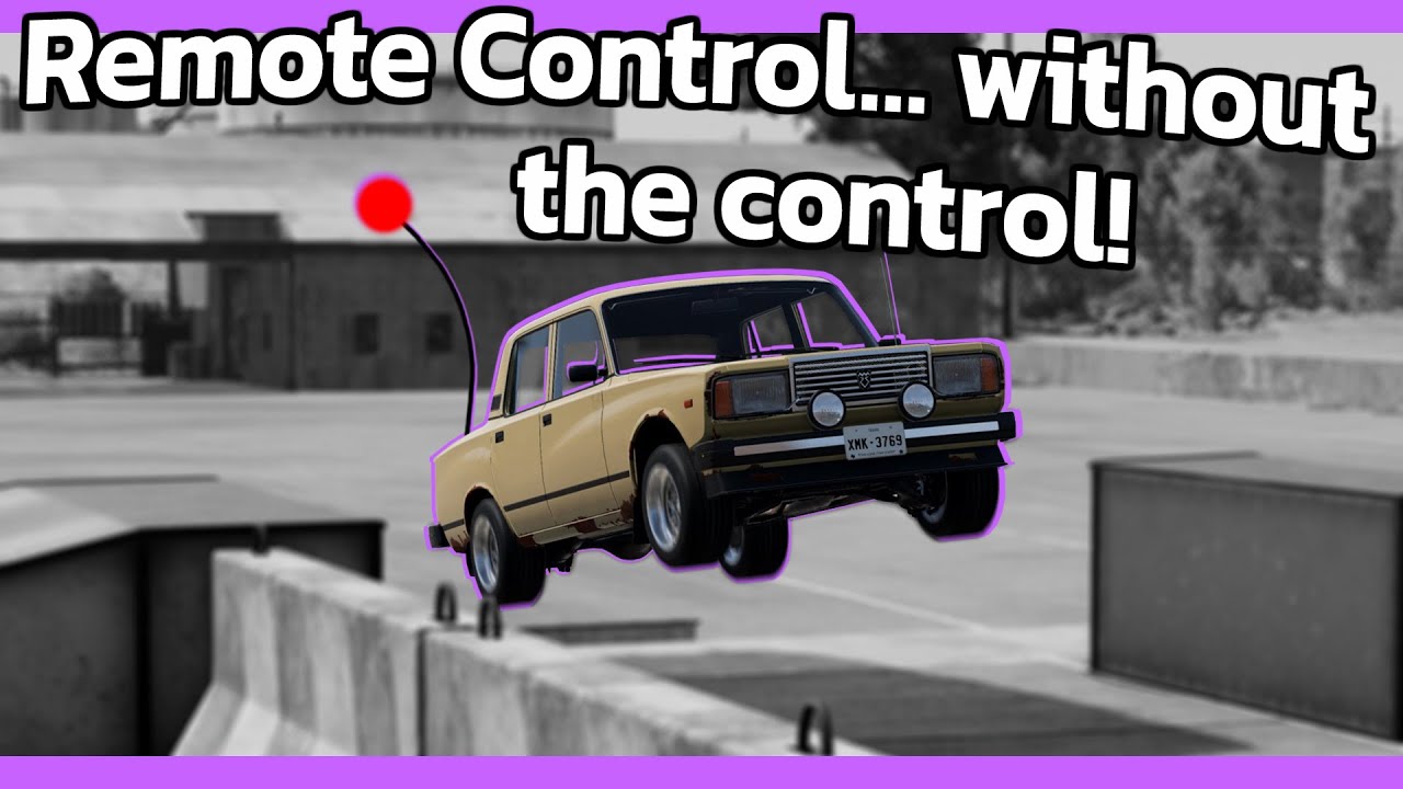 We made our cars REMOTE CONTROL in BeamNG...