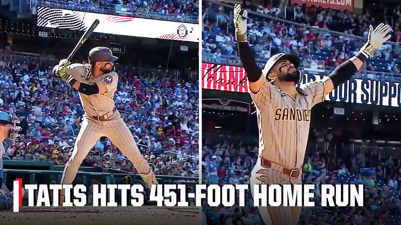 Фернандо Татис выбил свой первый хоумран в сезоне на 451 фут 🤯 | MLB на ESPN