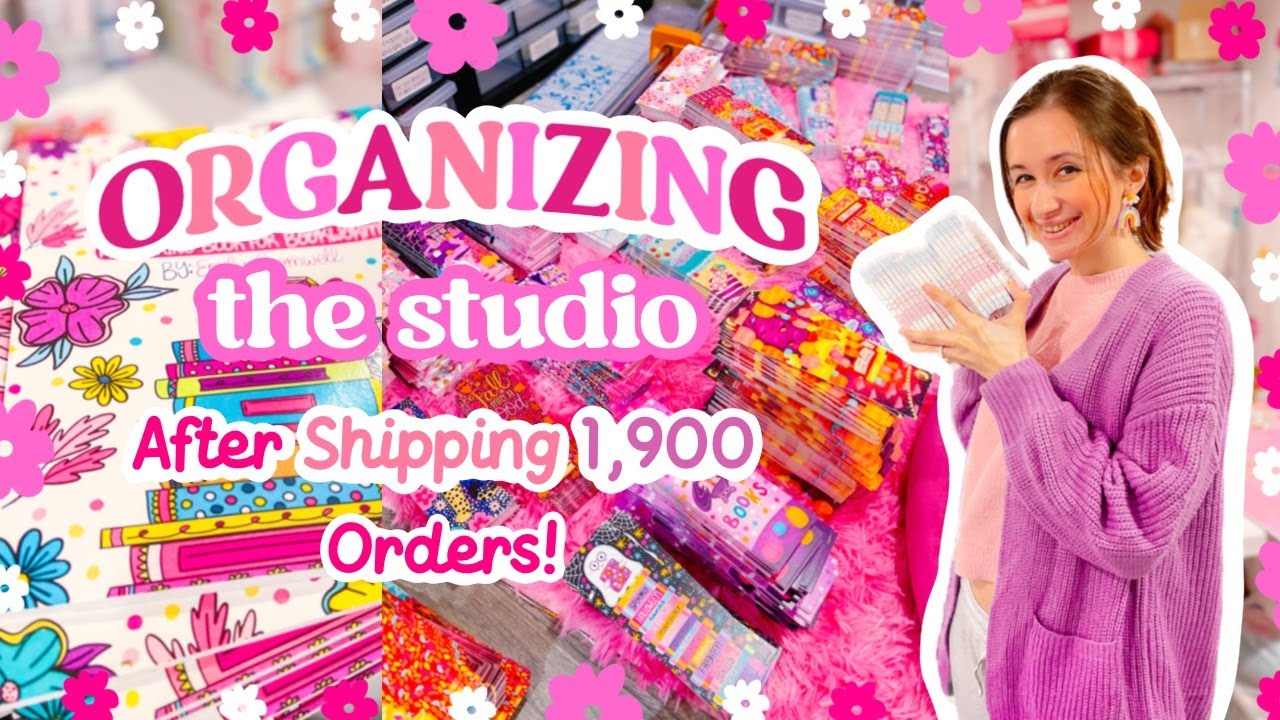 We shipped 1,900 orders last month!? 😲 Organizing the studio after the holiday rush ✨ STUDIO VLOG
