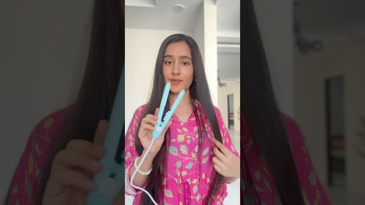 Tried this Mini Hair Straightener from Meesho 😌