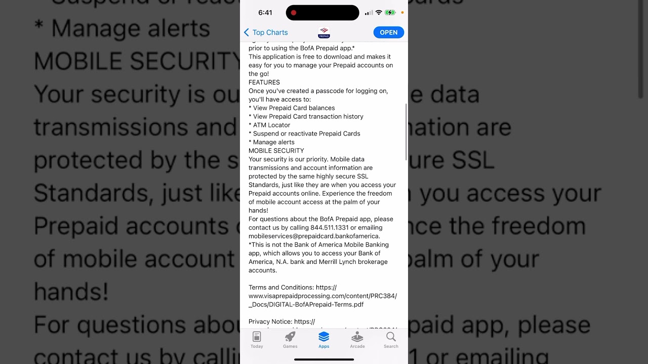 BofA Prepaid Mobile app - how to install on iPhone?