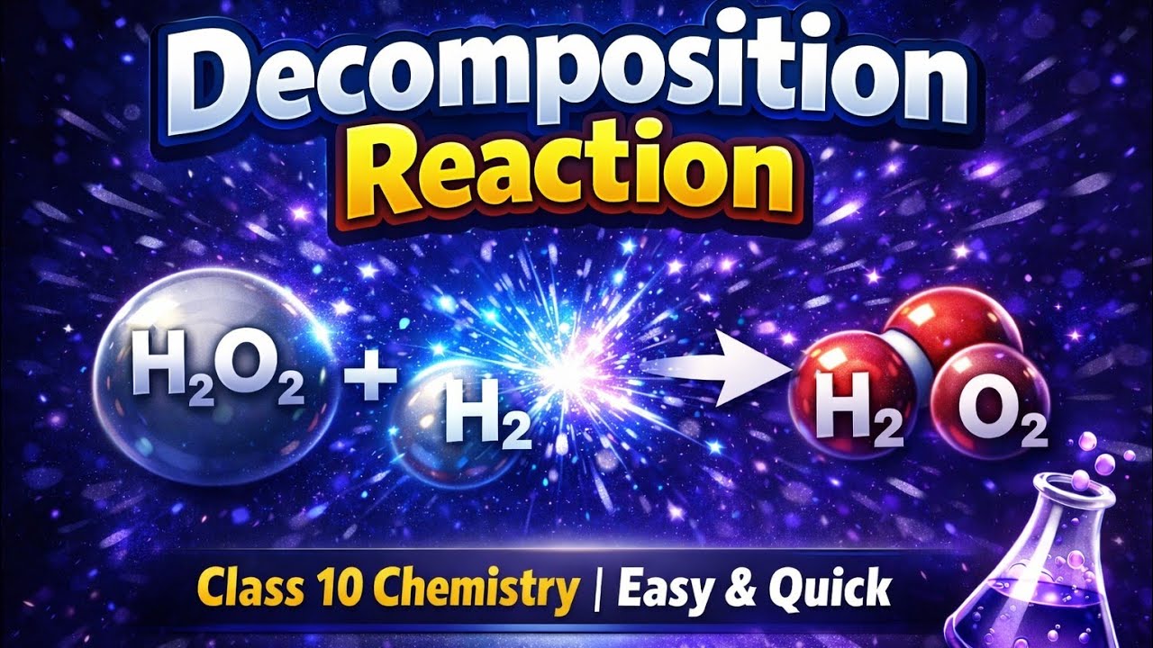 Decomposition Reactions | Class 10 Chemistry | Board-Focused Explanation