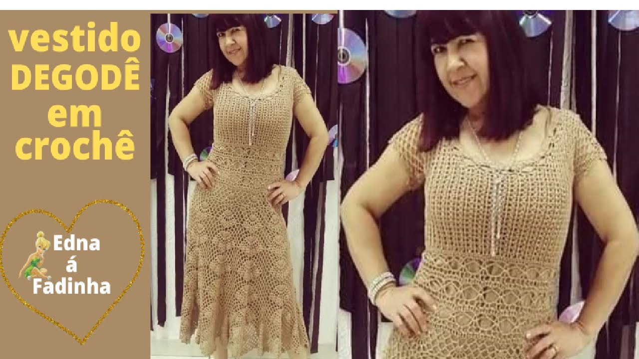 VESTIDO DE CROCHÊ DEGODÊ (M) VÍDEO AULA PASSO Á PASSO!