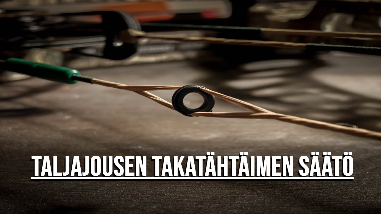 Taljajousen peep takatähtäimen säätö #jousimetsästys #jousiammunta