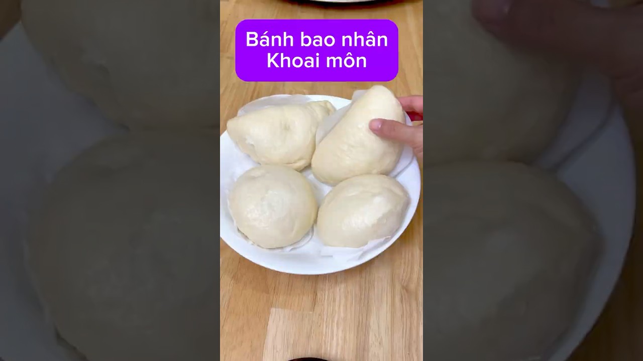 B&aacute;nh bao nh&acirc;n khoai m&ocirc;n dễ l&agrave;m, kh&ocirc;ng xẹp sau khi hấp #comnha #comngon #cooking #monngon #banhbao