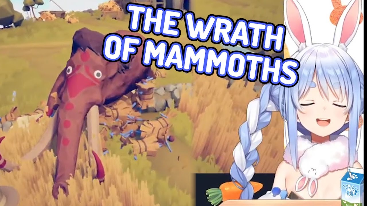 Pekora gets really into watching everyone die by mammoths in TABS (Hololive)