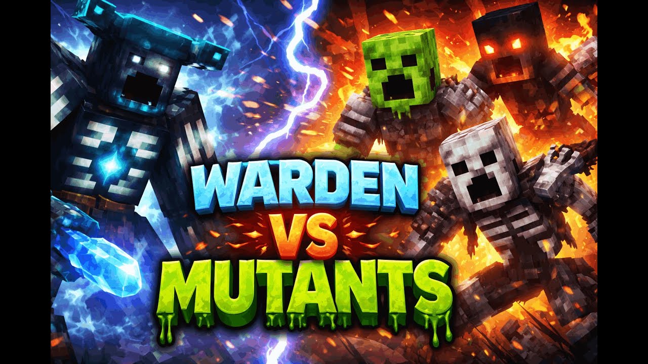 Warden VS Mutant Mobs - Minecraft Mob Battle