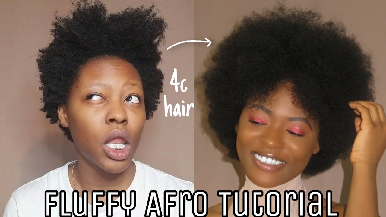 Tutorial | FLUFFY Afro with NO HEAT|4c Hair|Hannah Oluwasami