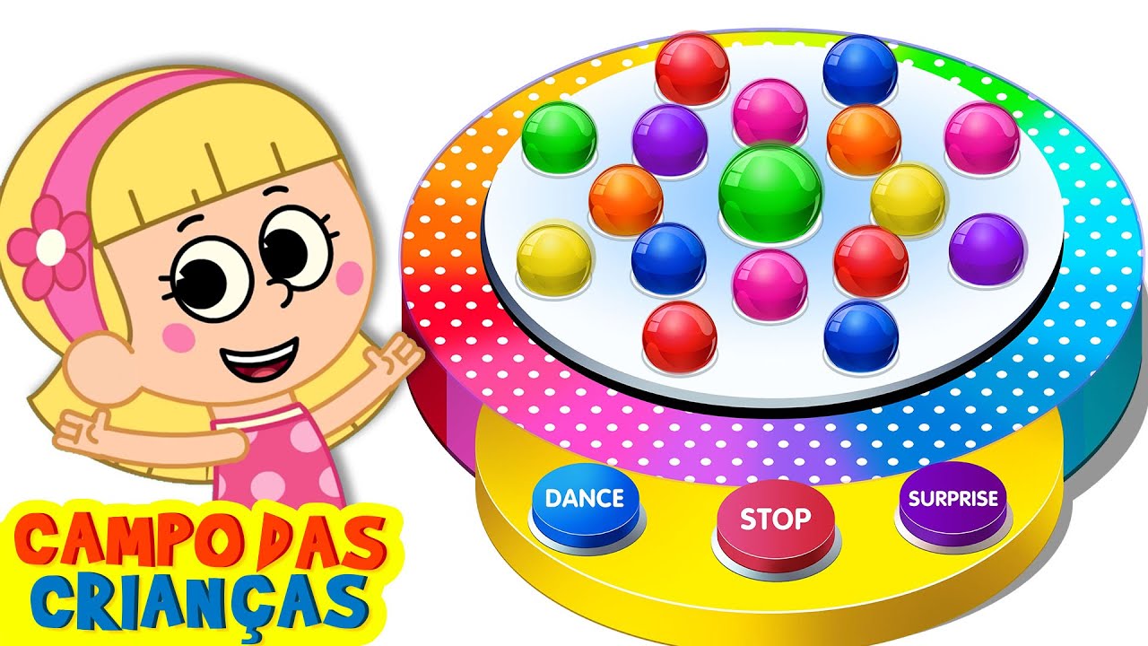 Máquina de dançar bolas surpresa | Vídeos divertidos de aprendizagem | Campo das Criancas