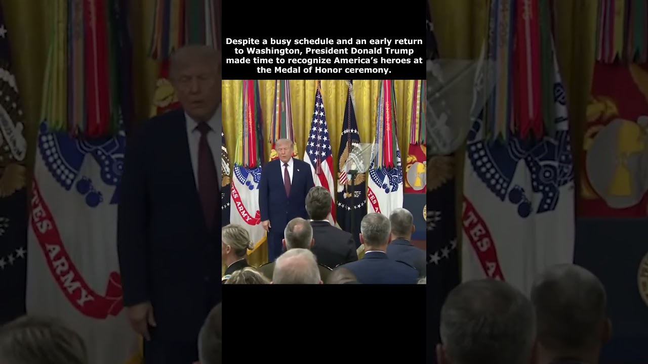 President Trump WALKS OUT to a PACKED ROOM for the Medal of Honor ceremony of many American heroes