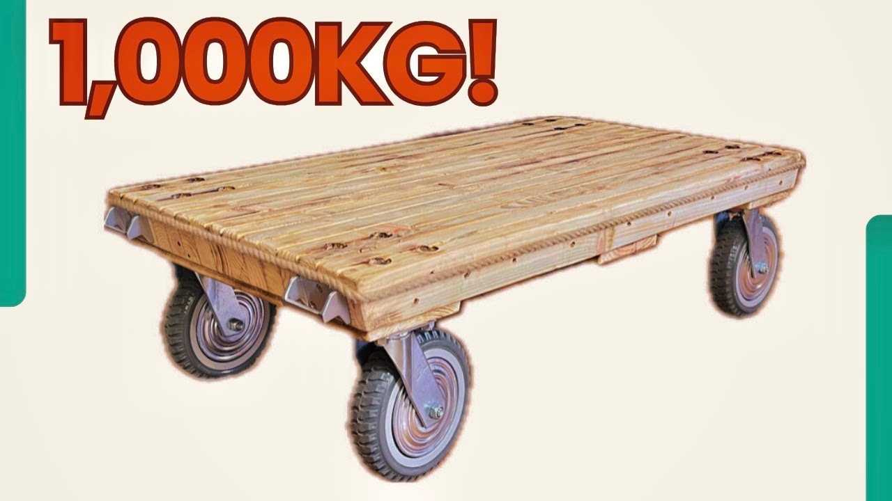 Тележка самодельная тяжёлая 1000 кг!