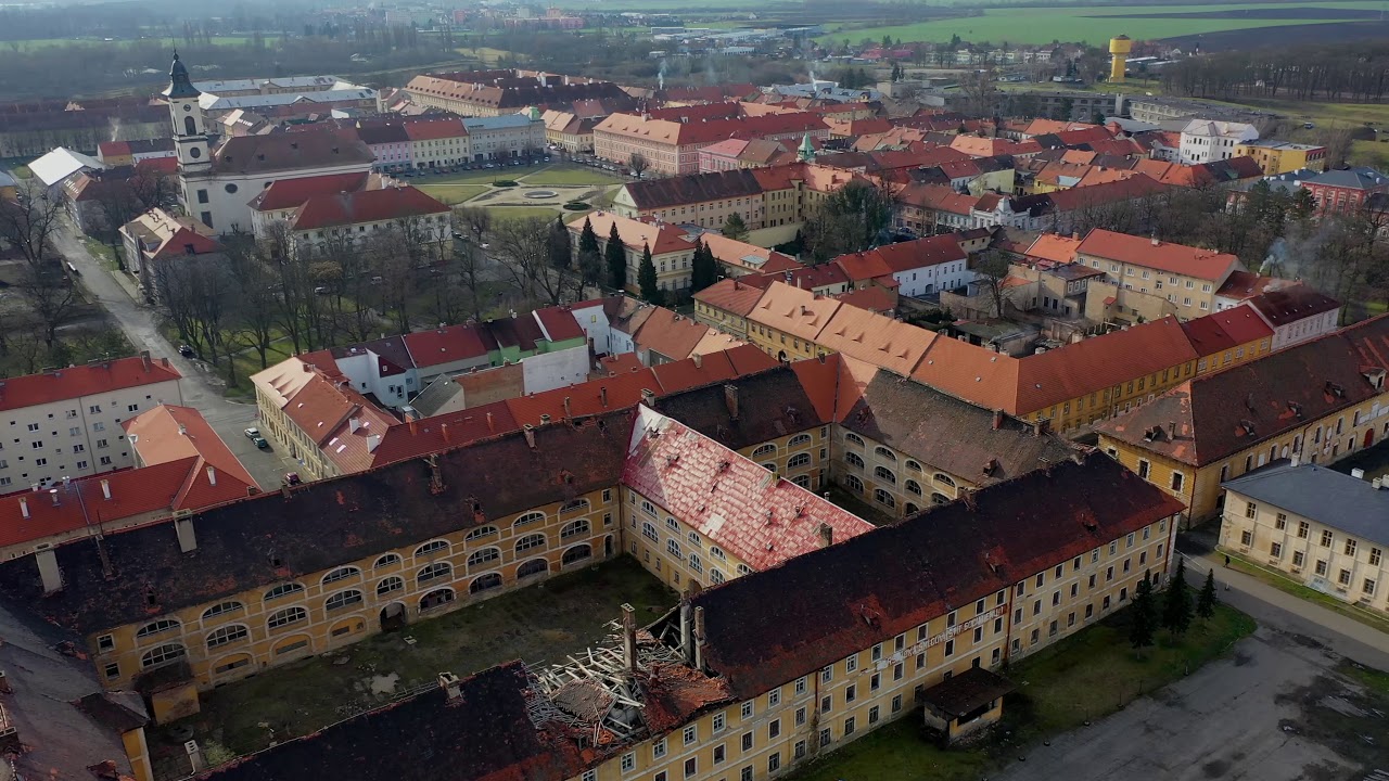Terezin concentration camp in the Czech republic by drone