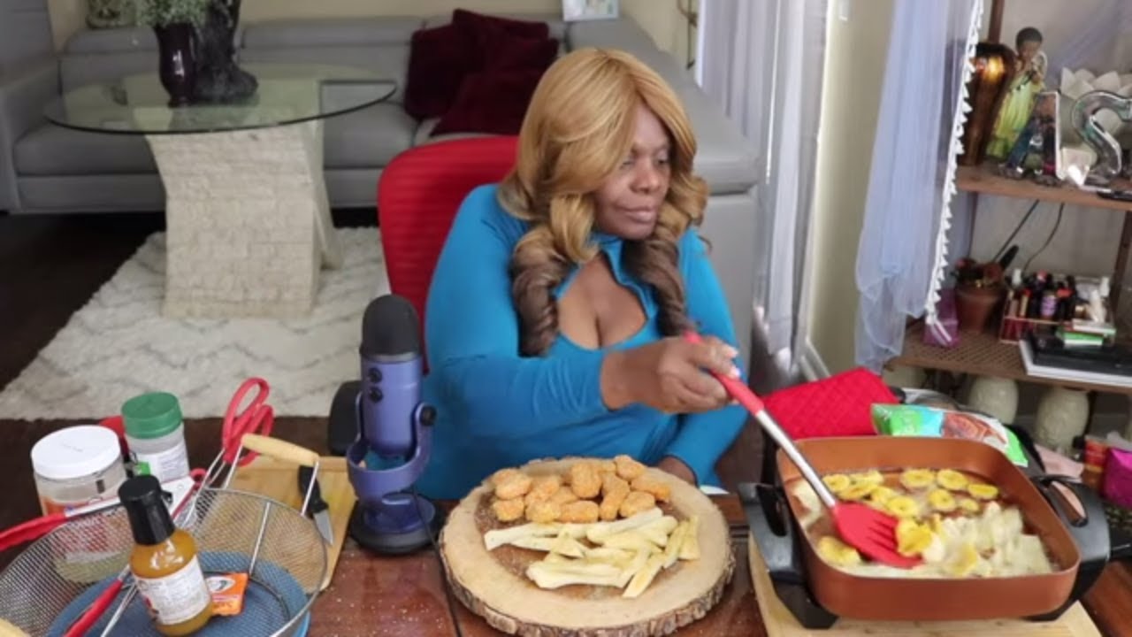 Cooking Frying Nuggets ASMR French Fries Plantain