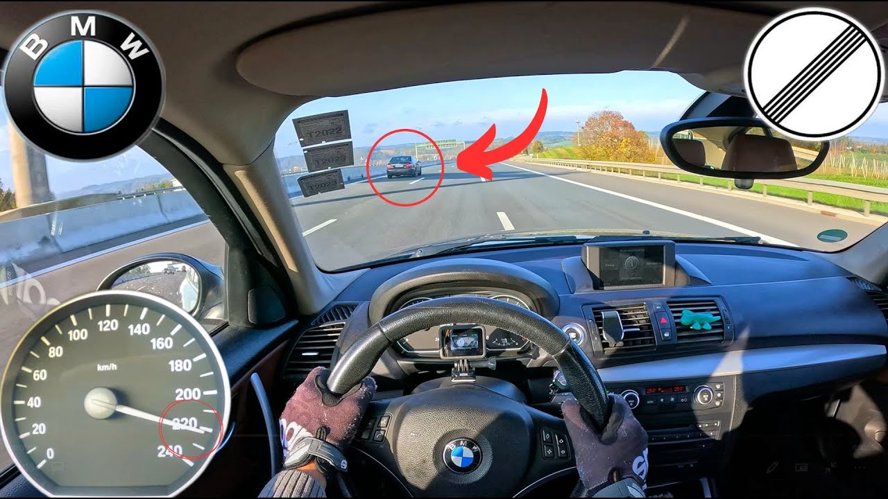 BMW 116d e87 LCI Stage 2 TOP SPEED AUTOBAHN POV Drive Acceleration