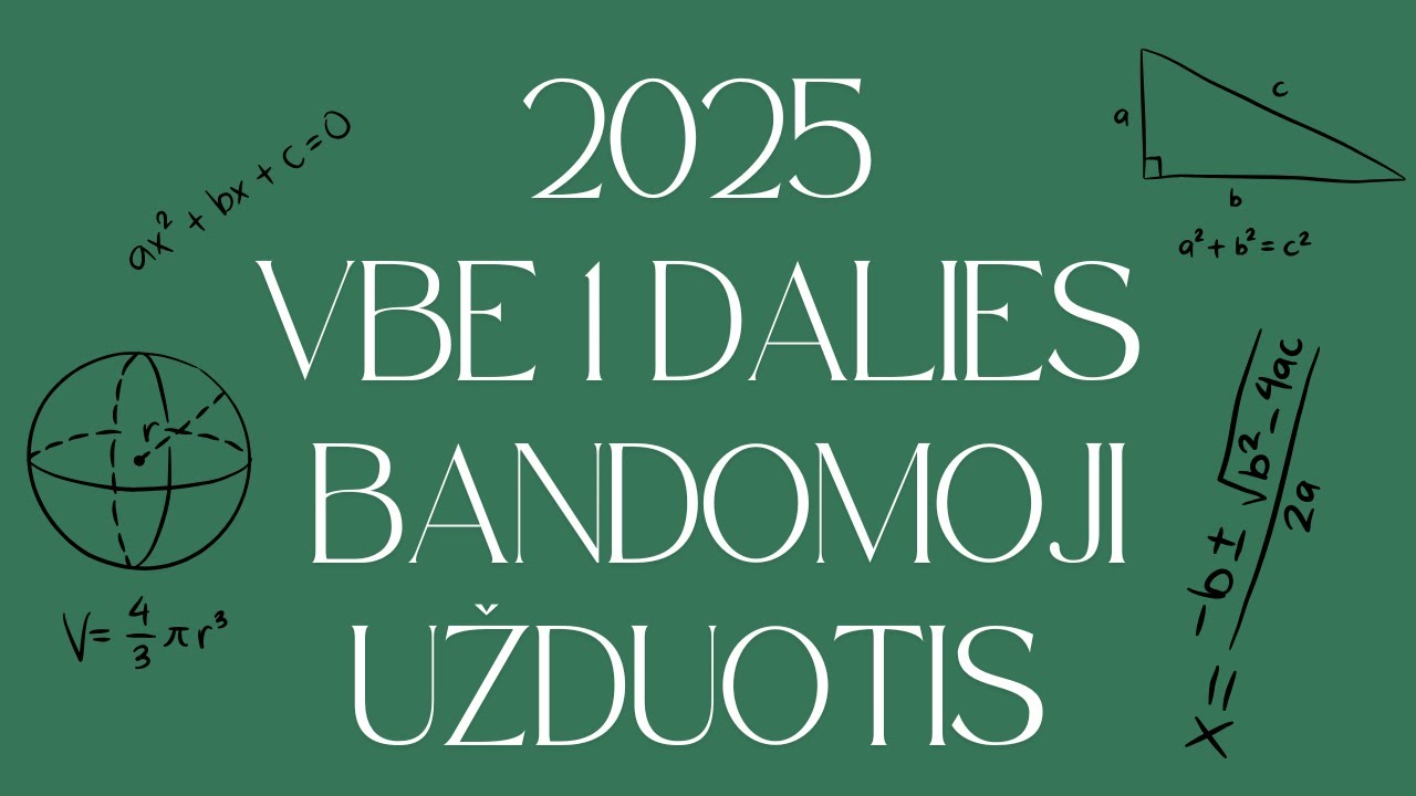 2025 VBE 1 DALIES BANDOMOJO SPRENDIMAS