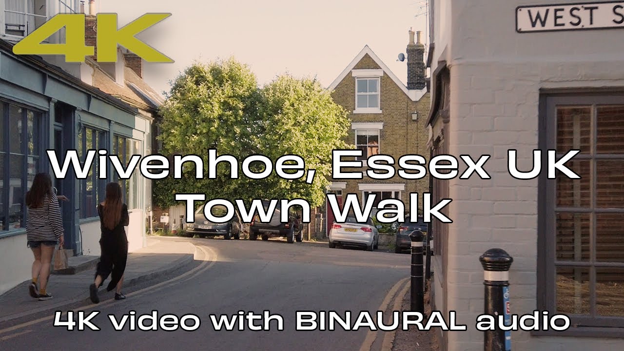 🇬🇧 Wivenhoe Essex UK⎮4K Ultra HD Binaural Audio | Barefoot Walk ☀️ 👣