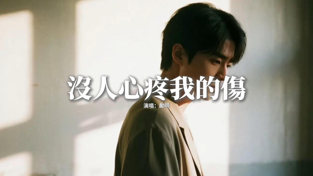 勵明 - 沒人心疼我的傷『我沒人撐腰沒人幫，沒人心疼我的傷，只能在漆黑的地方，一次又一次的死扛。』【動態歌詞MV】