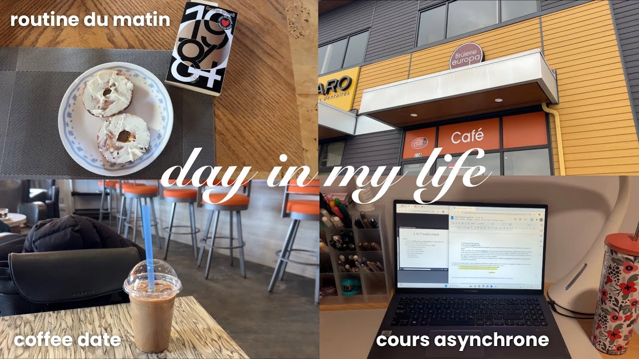 day in my life | routine du matin et du soir, life update, coffee study date