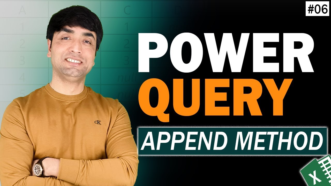 Power Query : Append Method | Combine Excel Worksheets in a Workbook using Power Query Append Method