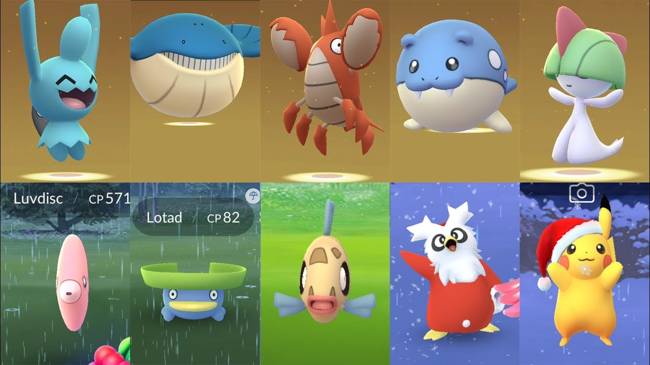 Eggs Wynaut, Wailmer, Corphish, Ralts & Catch Luvdisc, Feebas, Lotad Pokémon Go Gen 3