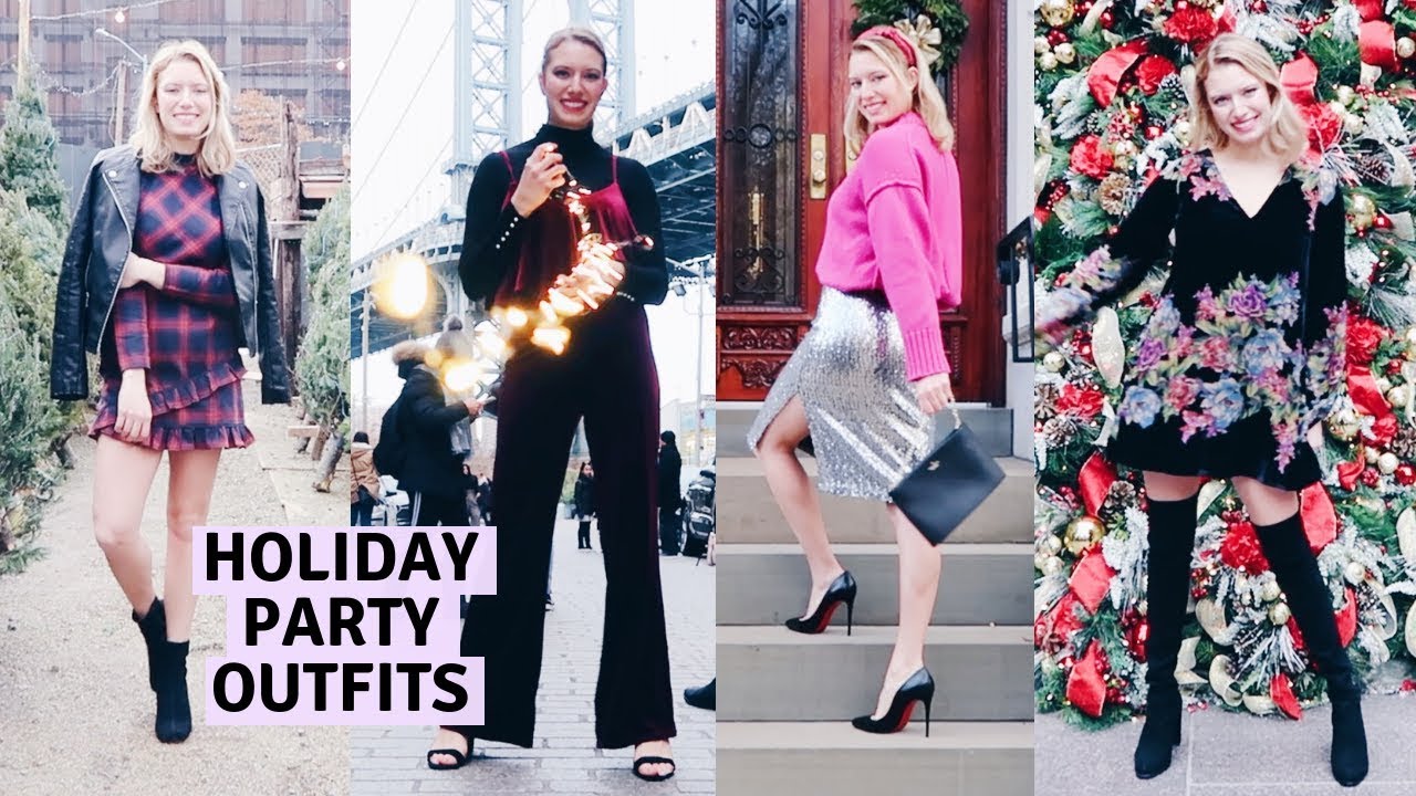 HOLIDAY PARTY OUTFITS 2018 * Christian Louboutin, Stuart Weitzman, BB Dakota, Free People