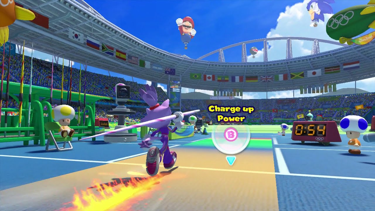 Mario & Sonic at the Rio 2016 Olympic Games - Javelin Throw #2 Blaze