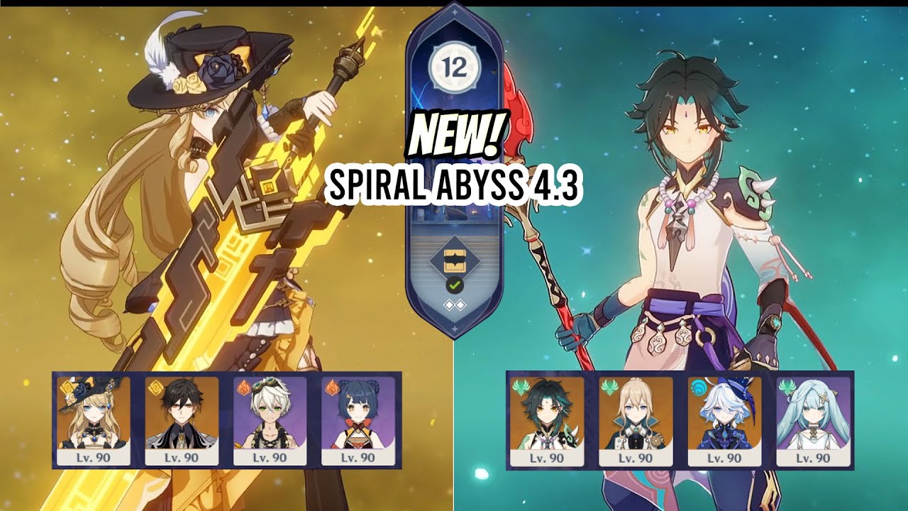 New 4.3 Spiral Abyss Floor 12 - C0 Navia Double Pyro and C1 Xiao x C0 Furina | Genshin Impact