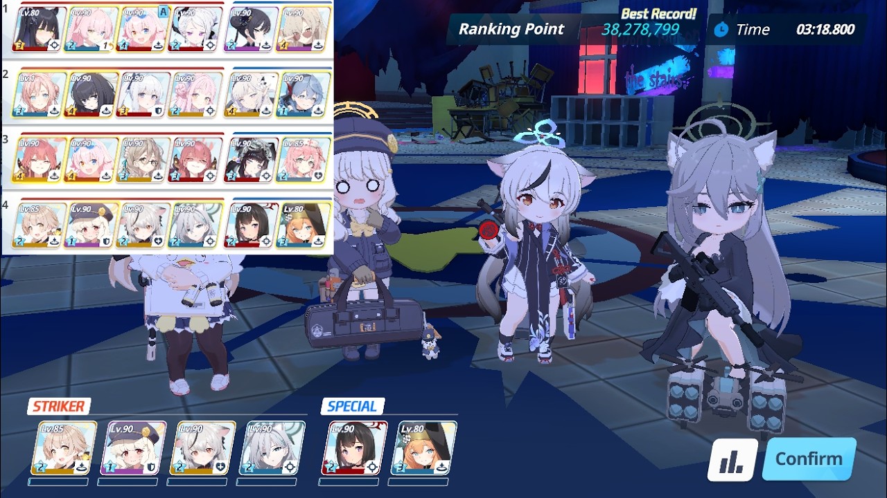 Blue Archive GA S27 ShiroKuro red indoor Torment 38,278,799 4 team clear