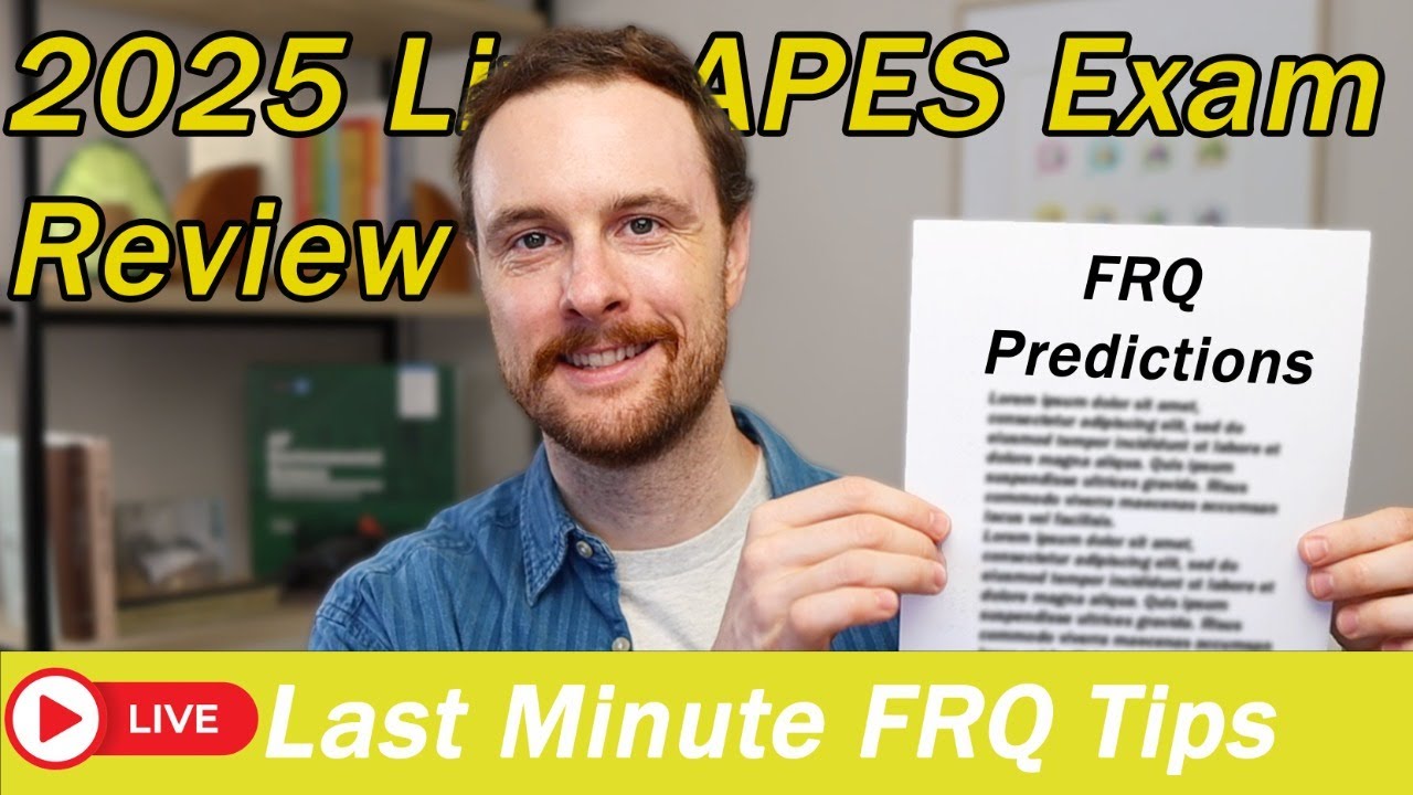 2025 APES Exam Last Minute FRQ Tips