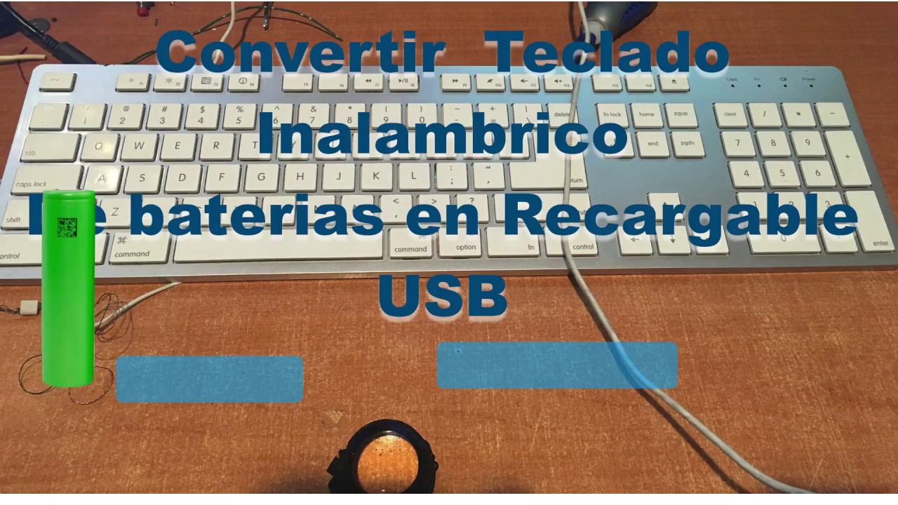Convertir Teclado inalambrico a cargado por USB con bateria de litio