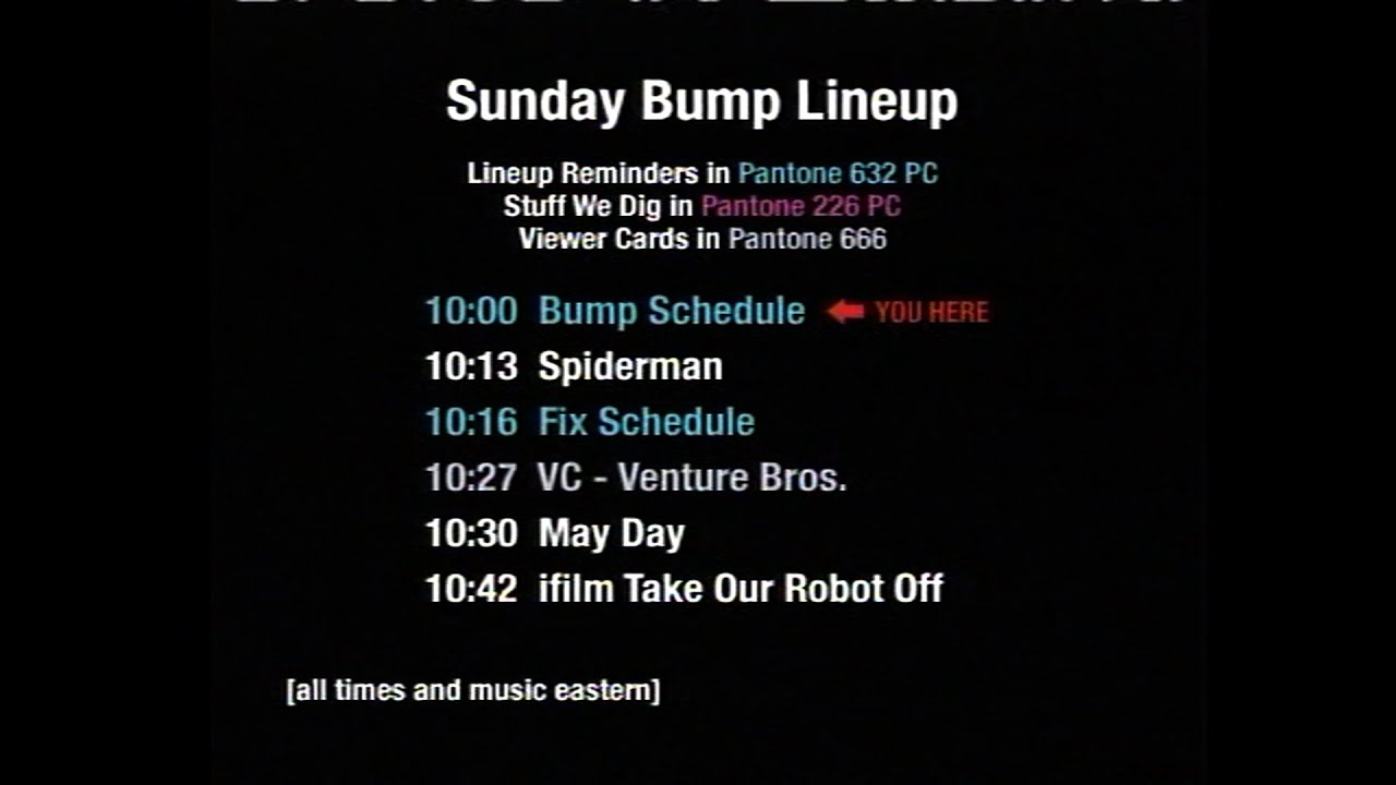 [adult swim] Sunday Bump Lineup [05/07/06]