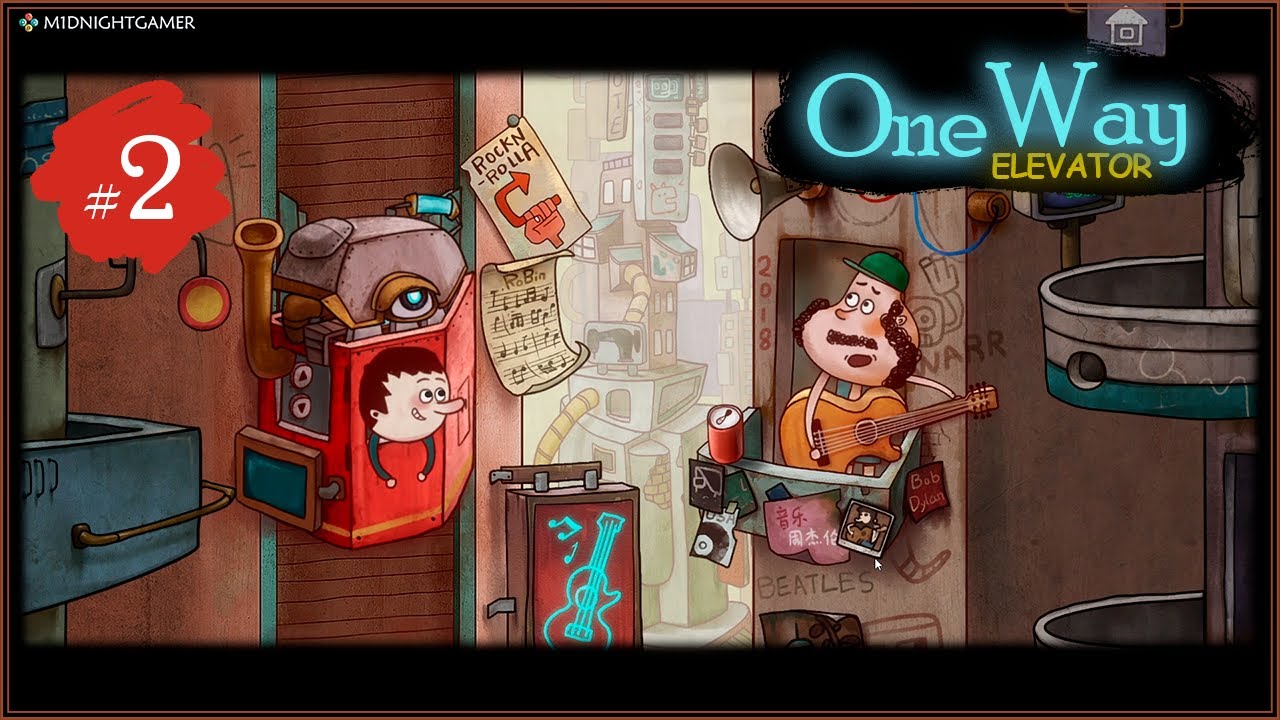 One Way: The Elevator ➤ #2 ➤ Этаж 6-8 | Граффити на стене | Музыкант | Театр