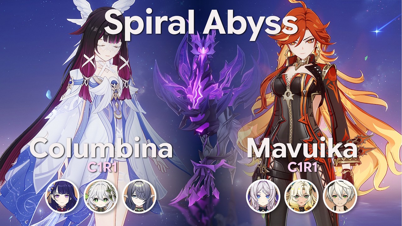 Columbina C1R1 Lunar Bloom --- Mavuika C1R1 --- Spiral Abyss | Genshin Impact 6.3