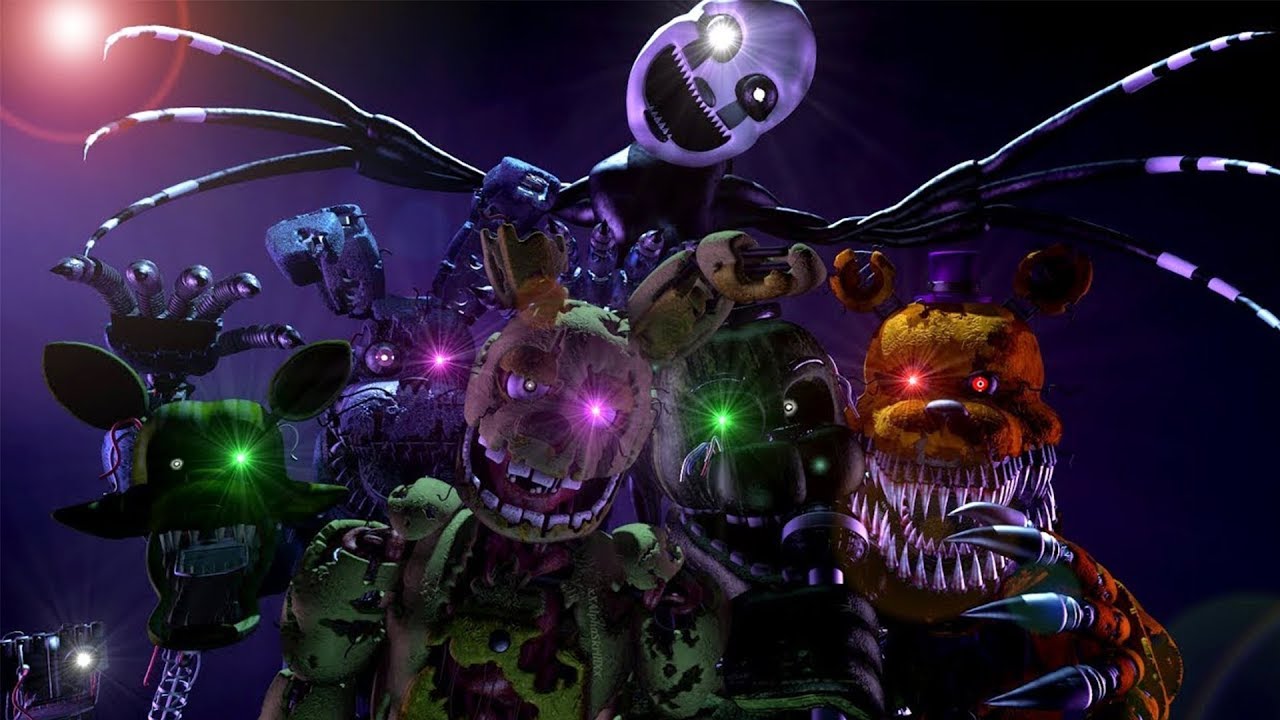 Five Nights at Freddy's UCN Animated Voice Lines + Jumpscares (FNAF 3,4 ANIMATRONICS)