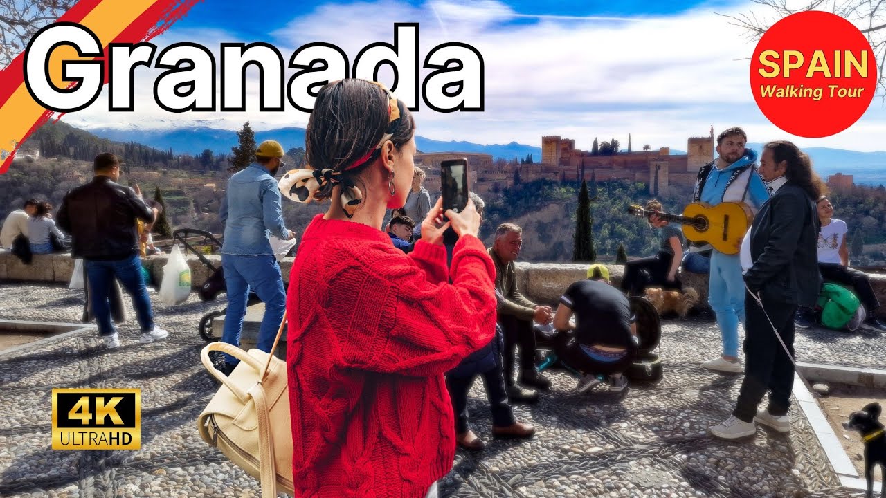 🇪🇦[4K 60fps] GRANADA Albayzín Walking Tour - The World Heritage Neighbourhood in Andalusia, Spain