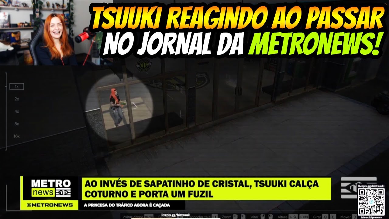 TSUUKI REAGINDO A REPORTAGEM DELA PASSAR NO JORNAL DA METRONEWS!! GTA RP