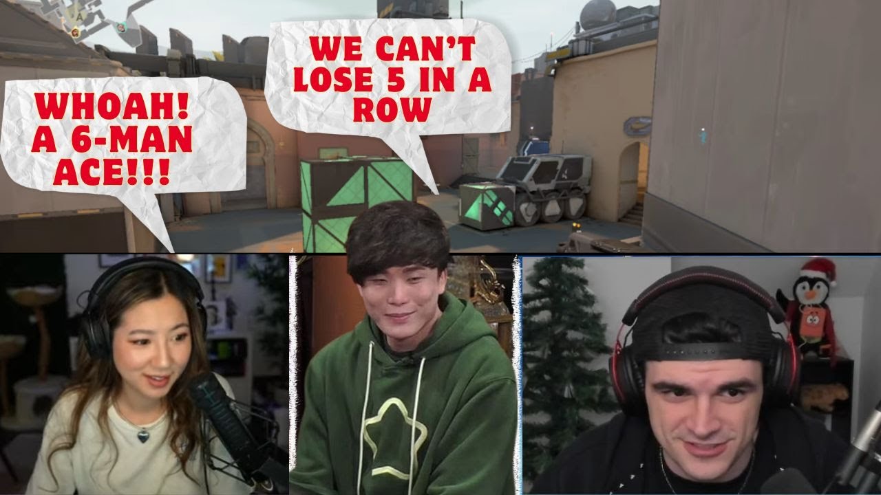 Sykkuno Tilt Queueing with Foolish's Insane 6-Man ACE ft. Fuslie Kkatamina & Hjune