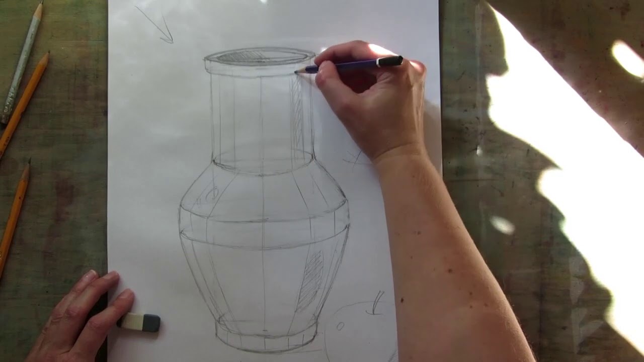 Малюнок . Натюрморт з глечиком. /Still life with a jug.