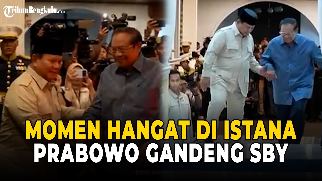 Kedekatan Prabowo Sambut SBY di Istana Negara, Gandeng Bantu Naik Tangga