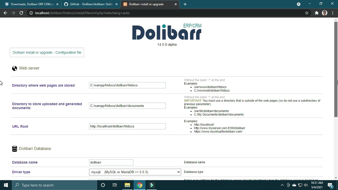 How to Install Dolibarr ERP/CRM in your local Computers