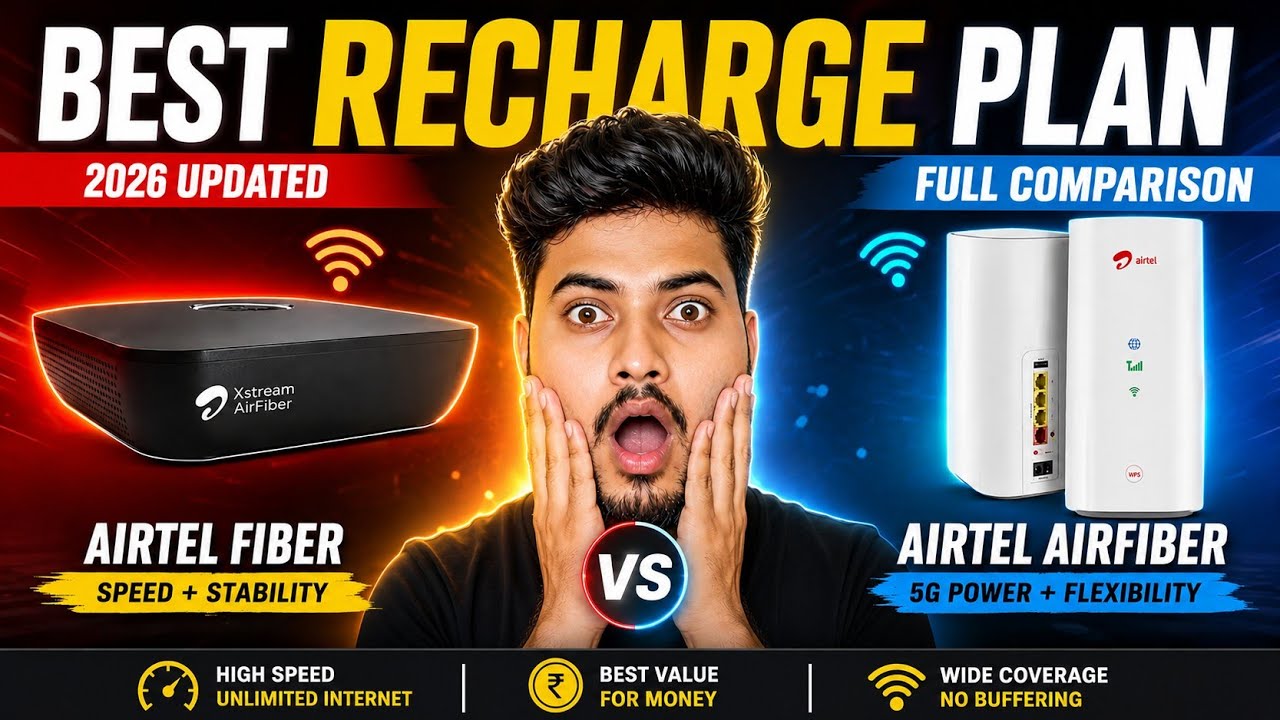 Airtel Fiber & Airtel Airfiber Best Recharge Plan 2026 || Which One Is Better? #airtelfiber 