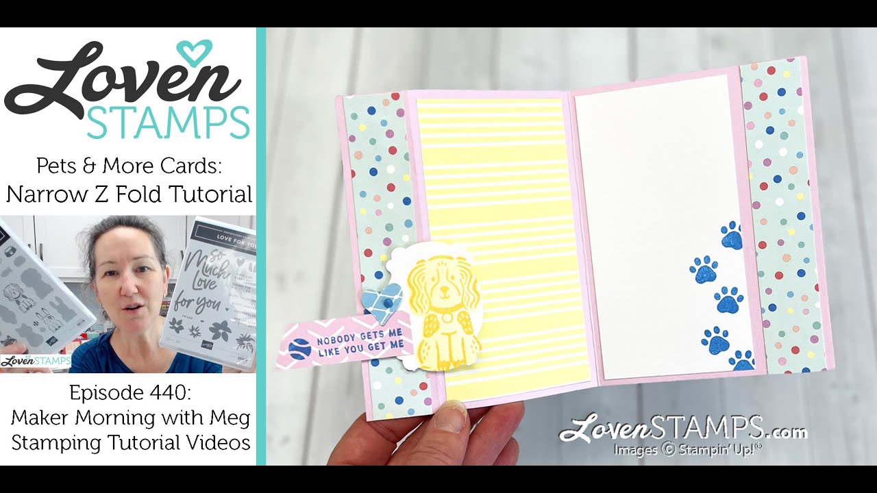 Ep 440: Super Simple Fun Fold Z Card with the Pets & More Stamps from Stampin' Up!®'s New Release