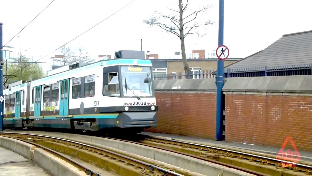 Mancheter trams: The original blue T68 trams.