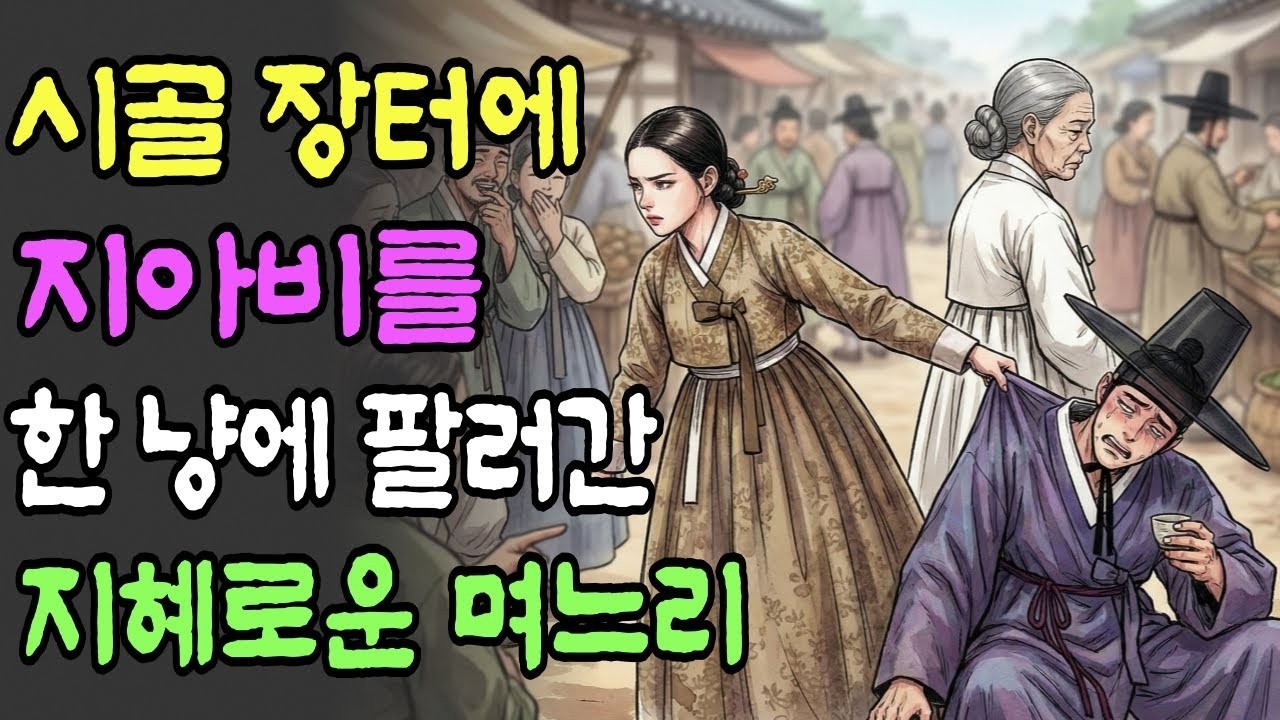 현모양처 며느리에게 한량 남편을 장터에 가서 1냥에 팔라고 하는 지혜로운 시어머니