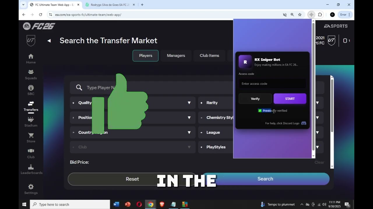 RX Autobuyer | Setup Sniping Bot for EA FC 26 Ultimate Guide