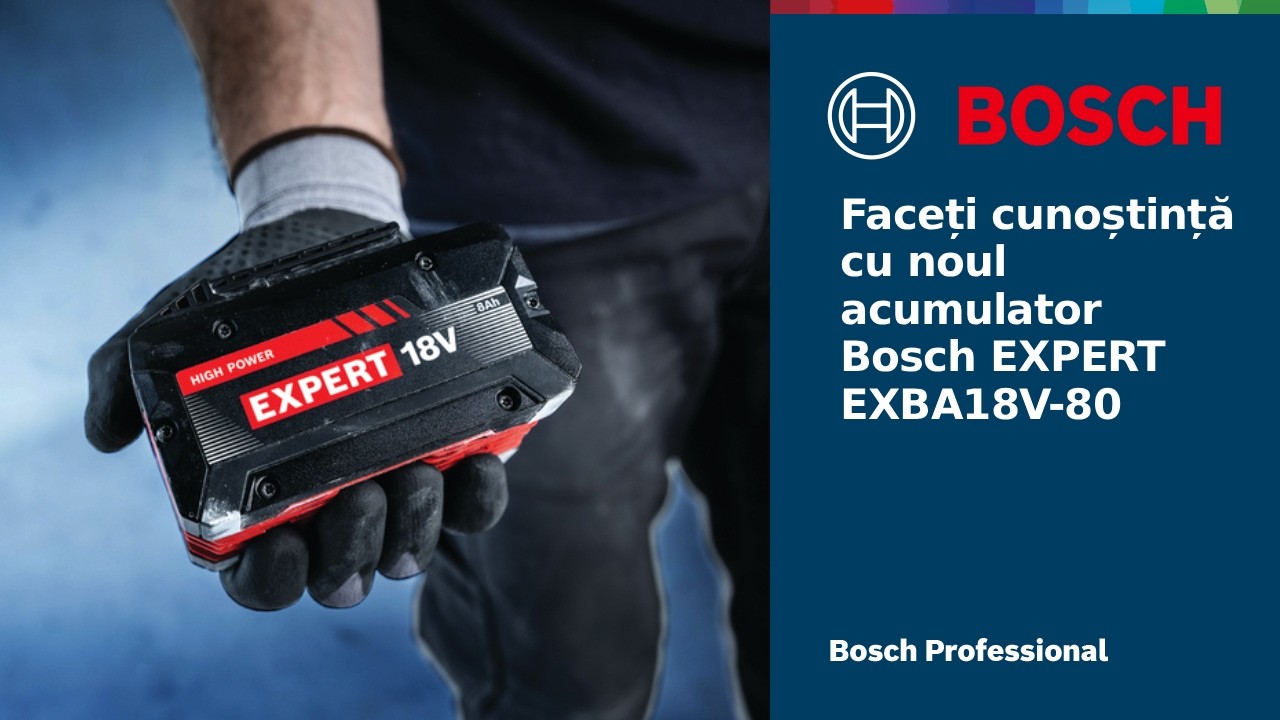 Noul acumulator EXPERT EXBA18V-80: Putere superioară cu timp de funcționare îmbunătățit